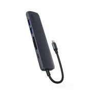 Hub Epico 6-în-1 USB-C 8K din aluminiu - cu jet de cerneală