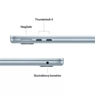Apple MacBook Air 13"/M4/13.6"/2560x1664/16GB/256GB SSD/M4/Sequoia/Albastru deschis/1R Apple MacBook Air 13"/M4/13.6"/2560x1664/16GB/256GB SSD/M4/Sequoia/Albastru deschis/1R