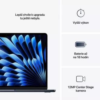 Apple MacBook Air 13"/M4/13.6"/2560x1664/16GB/256GB SSD/M4/Sequoia/Midnight/1R
