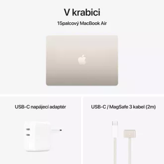 Apple MacBook Air 15"/M4/15.3"/2880x1864/24GB/512GB SSD/M4/Sequoia/Starlight/1R Apple MacBook Air 15"/M4/15.3"/2880x1864/24GB/512GB SSD/M4/Sequoia/Starlight/1R