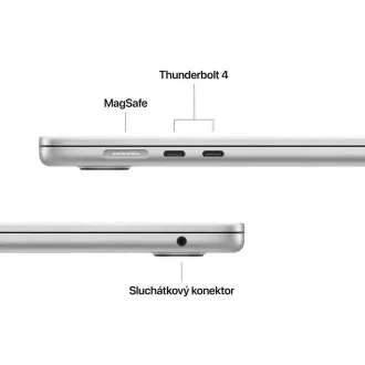 Apple MacBook Air 15"/M4/15.3"/2880x1864/16GB/512GB SSD/M4/Sequoia/Argintiu/1R