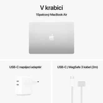 Apple MacBook Air 15"/M4/15.3"/2880x1864/16GB/512GB SSD/M4/Sequoia/Argintiu/1R