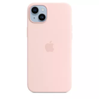 Husă din silicon pentru iPhone 14+ cu MS - Chalk Pink