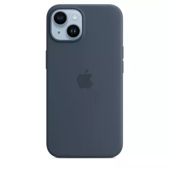 Husă din silicon pentru iPhone 14 cu MagSafe - Storm Blue