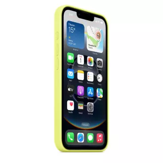 Carcasă din silicon pentru iPhone 16e - Galben neon
