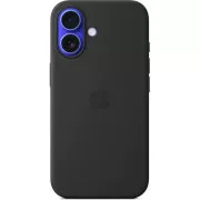 Husa din silicon pentru iPhone 16 cu MS - Neagra