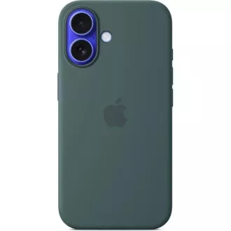 Husă din silicon pentru iPhone 16 Plus cu MS - Lake Green