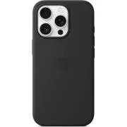 Husă din silicon pentru iPhone 16 Pro cu MS - neagră