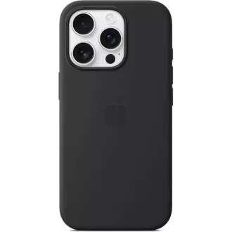 Husă din silicon pentru iPhone 16 Pro cu MS - neagră