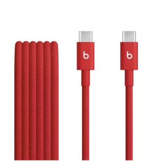 Cablu USB-C / USB-C țesut Beats (1,5 m) - Roșu rapid