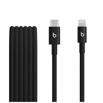 Cablu USB-C/Lightning țesut Beats (1,5 m) - Negru Bolt