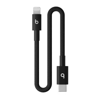 Cablu Beats USB-C/Lightning țesut (20 cm) - Negru Bolt