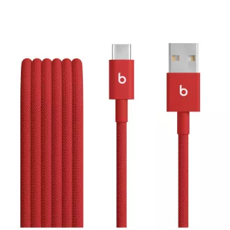 Cablu țesut Beats USB-A / USB-C (1,5 m) - Roșu rapid