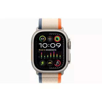 Apple Watch Ultra 2/49mm/49mm/Titan/Brățară sport/Orange-Beige Trail/-M/L Apple Watch Ultra 2/49mm/49mm/Titan/Brățară sport/Orange-Beige Trail/-M/L