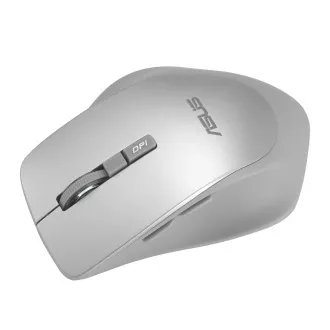 ASUS WT425/Ergonomic/Optic/Drepți/1600 DPI/Wireless USB/Argintiu