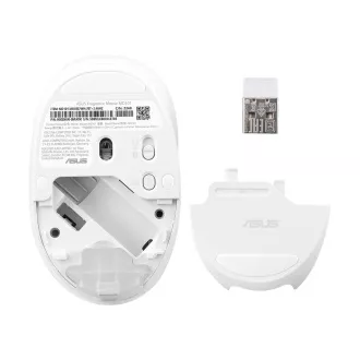 Mouse ASUS Fragrance MD101/Ergonomic/Optic/2.400 DPI/USB+BT/Alb