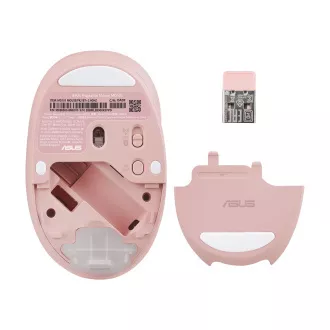 Mouse ASUS Fragrance MD101/Ergonomic/Optic/2.400 DPI/USB+BT/Roz