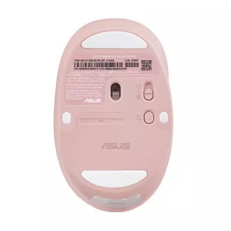 Mouse ASUS Fragrance MD101/Ergonomic/Optic/2.400 DPI/USB+BT/Roz