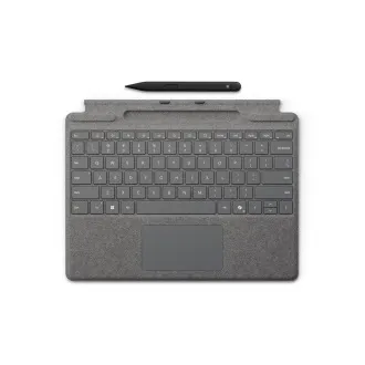 Pachet tastatură Microsoft Surface Pro + stilou subțire 2 (Platinum), comercial, engleză - Despachetat Pachet tastatură Microsoft Surface Pro + stilou subțire 2 (Platinum), comercial, engleză - Despachetat