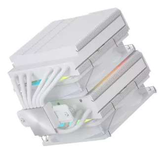 Cooler CPU dual FSP MP7-WA, ventilator FDB de 120 mm, alb