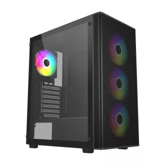 FSP M220/Midi Tower/Transparent/Negru