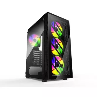 FSP CMT192/Midi Tower/Transpar./Negru