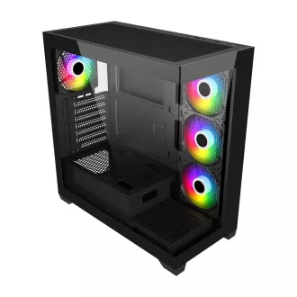 FSP M340-BA/Midi Tower/Transparent/Negru