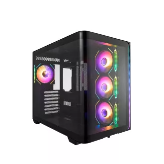 FSP M580-BA/Midi Tower/Transparent/Negru