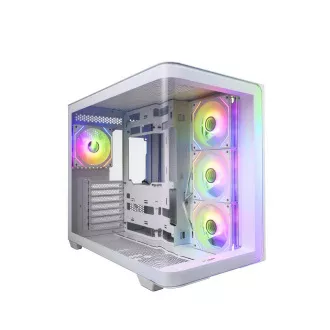 FSP M580-WP/Midi Tower/Transparent/Alb