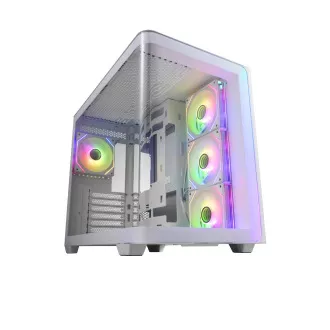 FSP M580-WP/Midi Tower/Transparent/Alb