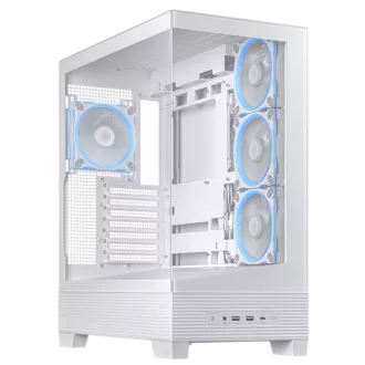 Carcasă ASUS A31 PLUS TG ARGB FANS albă