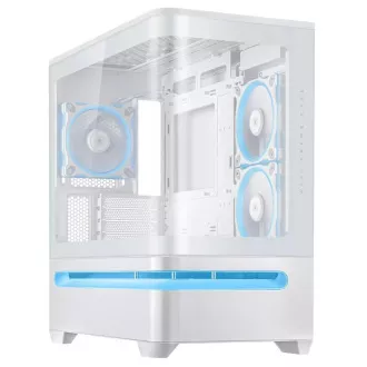 Carcasă ASUS PRIME AP202 TG ARGB FANS albă