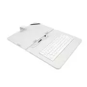 Husă din piele AIREN AiTab 4 cu tastatură USB 10" ALBĂ (layout CZ/SK/DE/UK/US..)