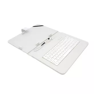 Husă din piele AIREN AiTab 4 cu tastatură USB 10" ALBĂ (layout CZ/SK/DE/UK/US..)