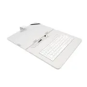Husă din piele AIREN AiTab 4 cu tastatură USB 10" ALBĂ (layout CZ/SK/DE/UK/US..)