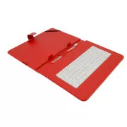 Husă din piele AIREN AiTab 4 cu tastatură USB 10" ROȘIE (layout CZ/SK/DE/UK/US)