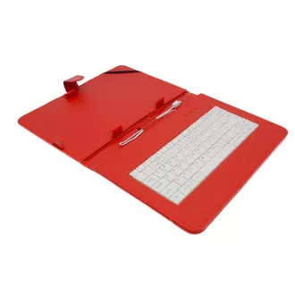 Husă din piele AIREN AiTab 4 cu tastatură USB 10" ROȘIE (layout CZ/SK/DE/UK/US)