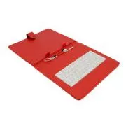 Husă din piele AIREN AiTab 3 cu tastatură USB 9.7" ROȘIE (layout CZ/SK/DE/UK/US..)