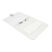 Husă din piele AIREN AiTab 3 cu tastatură USB 9.7" ALBĂ (layout CZ/SK/DE/UK/US..)