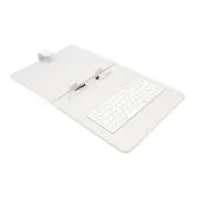 Husă din piele AIREN AiTab 3 cu tastatură USB 9.7" ALBĂ (layout CZ/SK/DE/UK/US..)