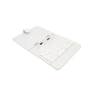 Husă din piele AIREN AiTab 2 cu tastatură USB 8" ALBĂ (layout CZ/SK/DE/UK/US)