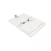 Husă din piele AIREN AiTab 1 cu tastatură USB 7" ALBĂ (layout CZ/SK/DE/UK/US)