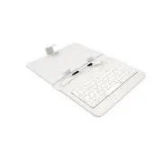 Husă din piele AIREN AiTab 1 cu tastatură USB 7" ALBĂ (layout CZ/SK/DE/UK/US)