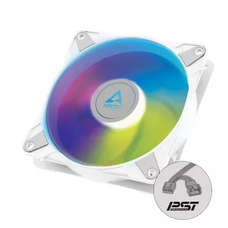 Ventilator de carcasă ARCTIC P12 PWM PST A-RGB (Alb) 0dB – 120 mm, optimizat pentru presiune
