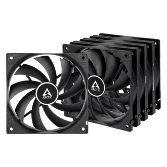 ARCTIC F12 Value Pack (Negru) - Ventilator carcasa ARCTIC F12 - Ventilator carcasa de 120 mm cu zgomot redus - Pachet de 5 buc.