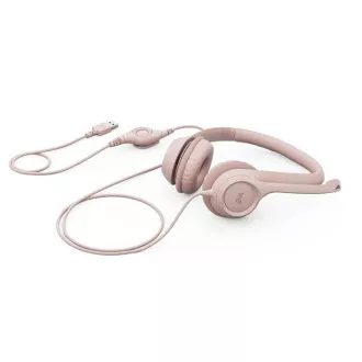 Brusc. set Logitech Stereo USB Headset H390,roz Brusc. set Logitech Stereo USB Headset H390,roz