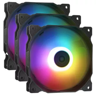 Ventilator Adata XPG Vento 120mm ARGB negru PWM, pachet de 3