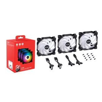 Ventilator Adata XPG Vento 120mm ARGB negru PWM, pachet de 3
