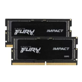 Kingston FURY Impact/SO-DIMM DDR5/32GB/6000MHz/CL38/2x16GB/Negru Kingston FURY Impact/SO-DIMM DDR5/32GB/6000MHz/CL38/2x16GB/Negru
