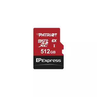 Card Patriot EP Express/Micro SDXC/512GB/UHS-I U3/Clasa 10 Card Patriot EP Express/Micro SDXC/512GB/UHS-I U3/Clasa 10
